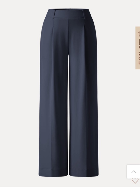 OGL Pants - Stretchy Flowy High Rise Wide Leg The Success pants - Navy